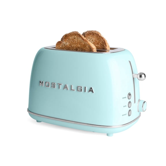 Nostalgia Classic Retro 2-Slice Toaster, Aqua