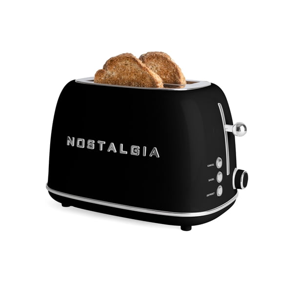 Nostalgia Classic Retro 2-Slice Toaster, Black