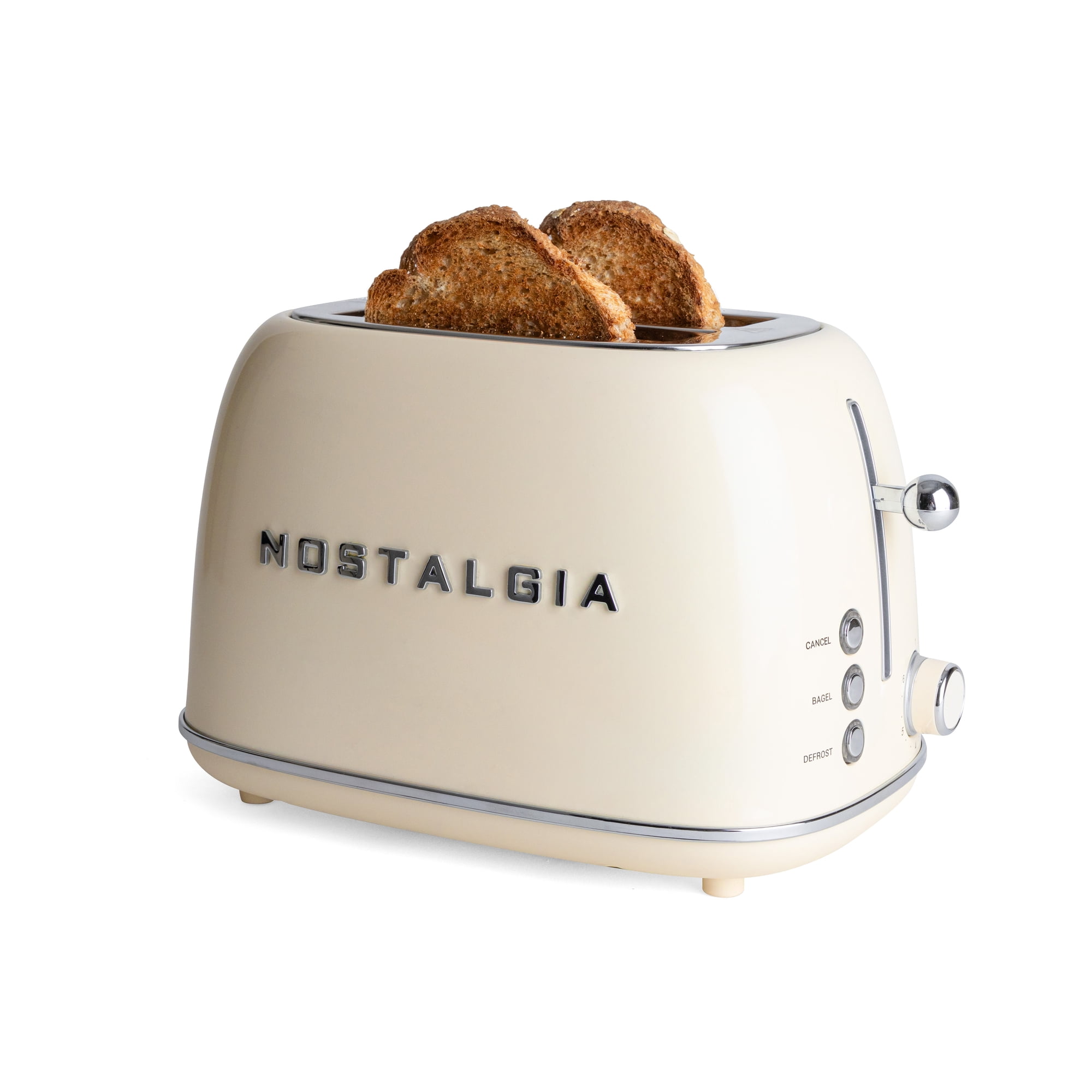 Nostalgia Classic Retro 2-Slice Toaster, Cream