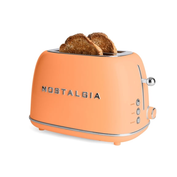 Nostalgia Classic Retro 2-Slice Toaster, Orange