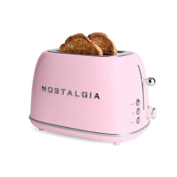 Nostalgia Classic Retro 2-Slice Toaster, Pink