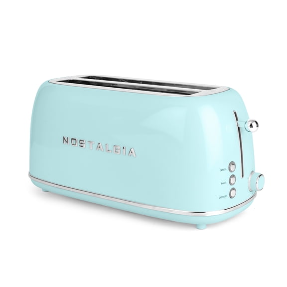 Nostalgia Classic Retro 4- Slice Toaster, Aqua