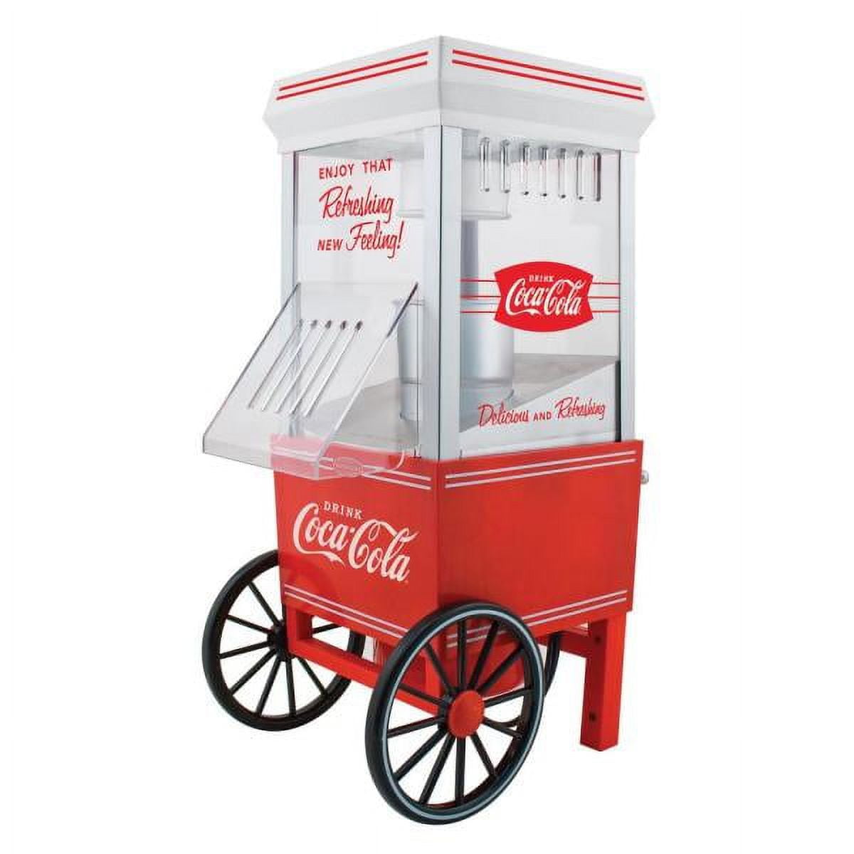 Nostalgia 53-Inch Popcorn Cart with Candy Dispenser, Red, NKPCRTCD8RD