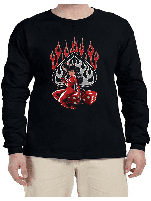 Nostalgia Drag Racing Car Guy Mechanic Gear Head Tattoo T-shirt Mens Graphic Tees Long Sleeve Tee Shirt