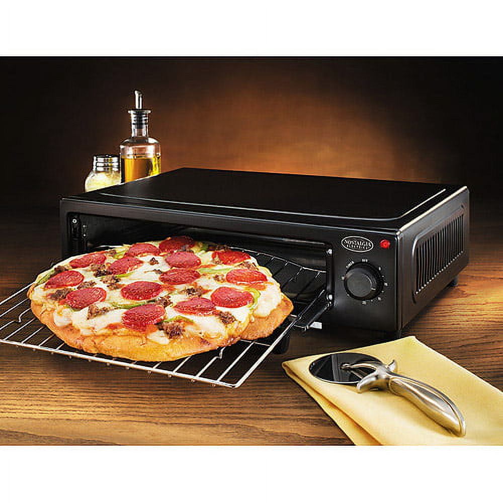 Nostalgia Electrics Countertop Pizza Oven in Black