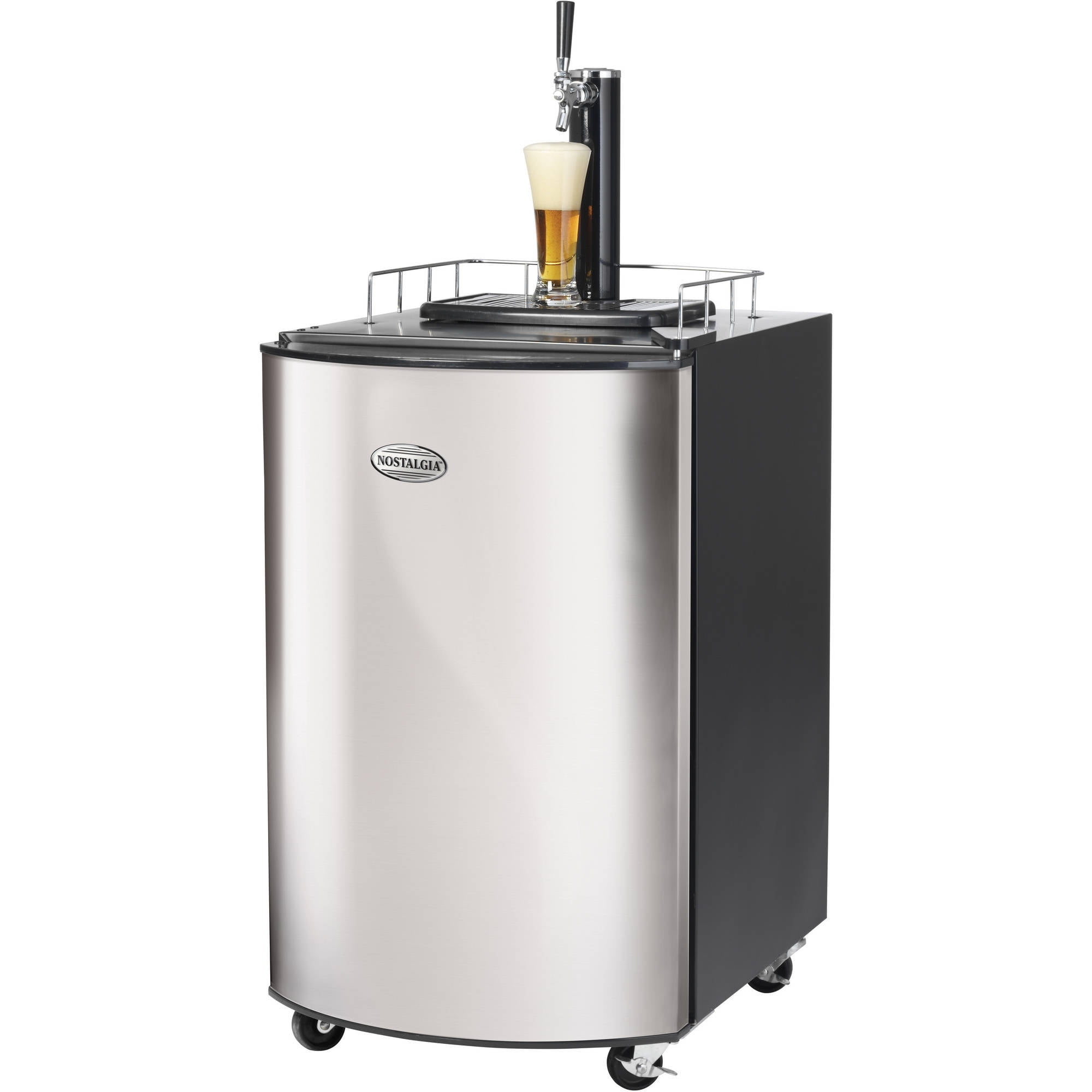 Nostalgia Electrics KRS2150 Stainless Steel Kegerator, Keg Refrigerator
