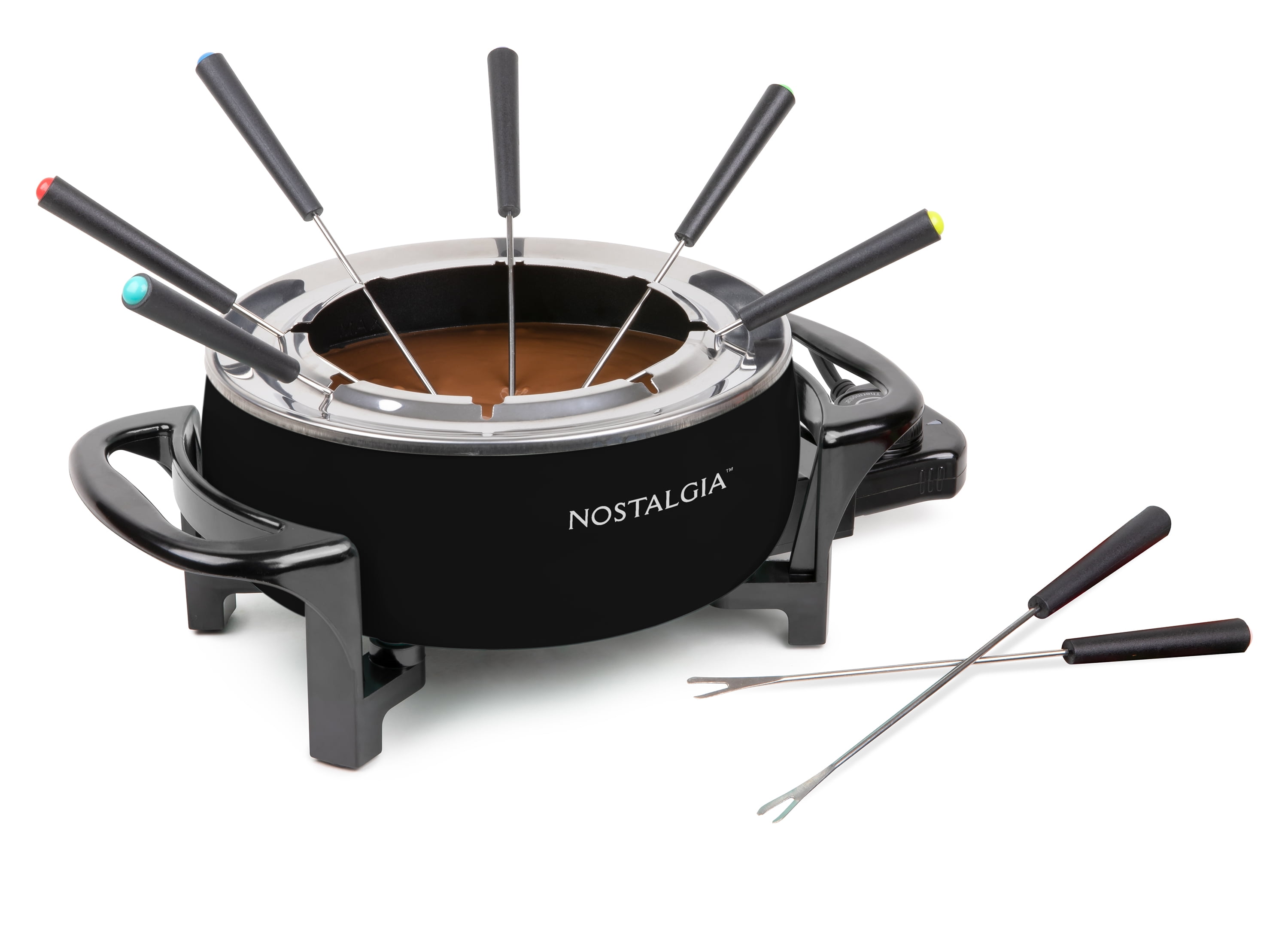 Nostalgia 12Cup Electric Fondue Pot, Black