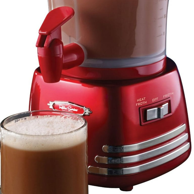 HCM700RETRORED, Hot Chocolate Maker, hot chocolate, soft cider, Make the  perfect hot chocolate every time! You can even make apple cider and your  favorite coffee drinks!, By Nostalgia