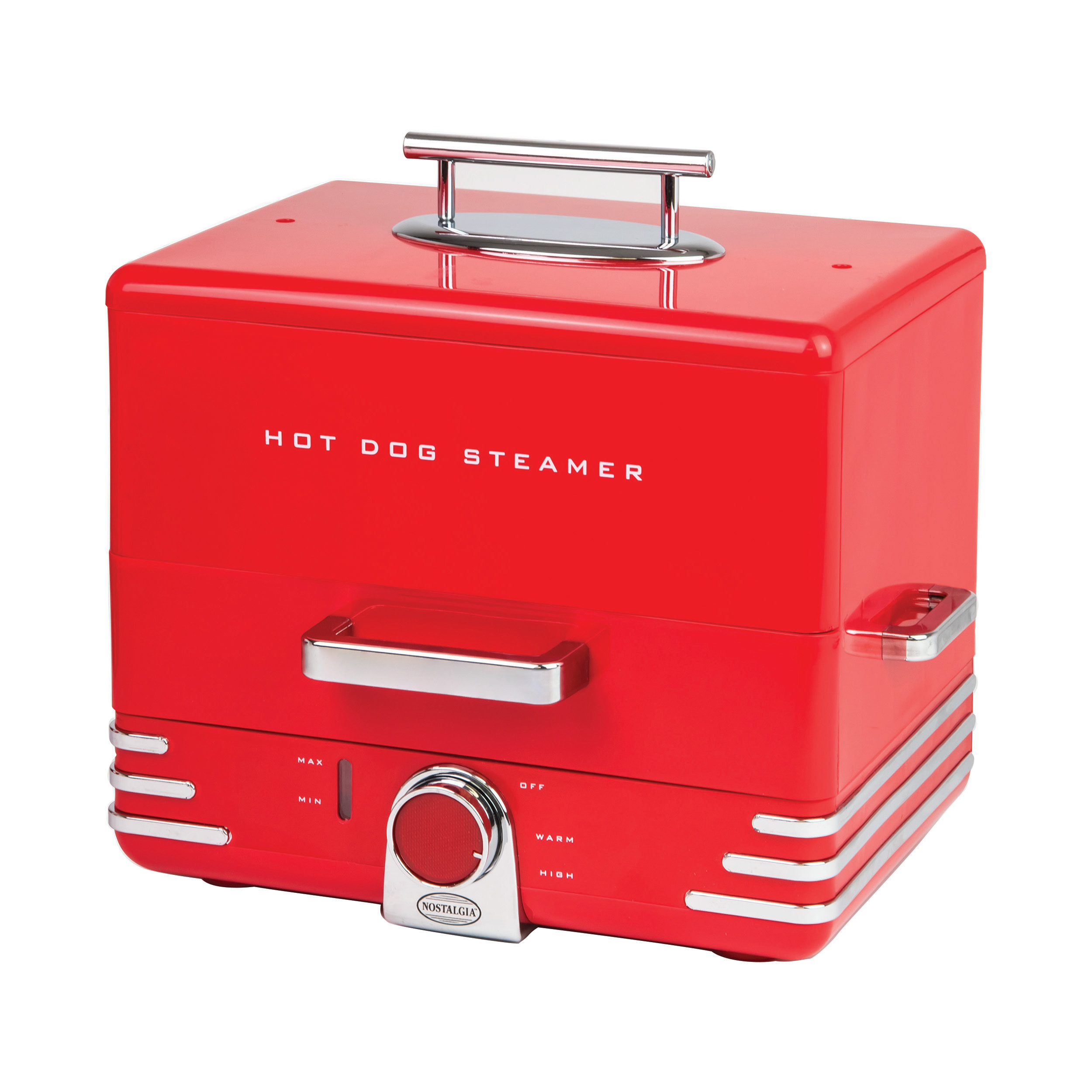 ノスタルジアHDS248RD超大型ダイナースタイルホットドッグスティマー Nostalgia Diner Style Hot Dog Steamer and Bun Warmer, Home