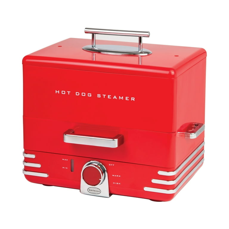 Nostalgia Diner Style Hot Dog Steamer and Bun Warmer, Home