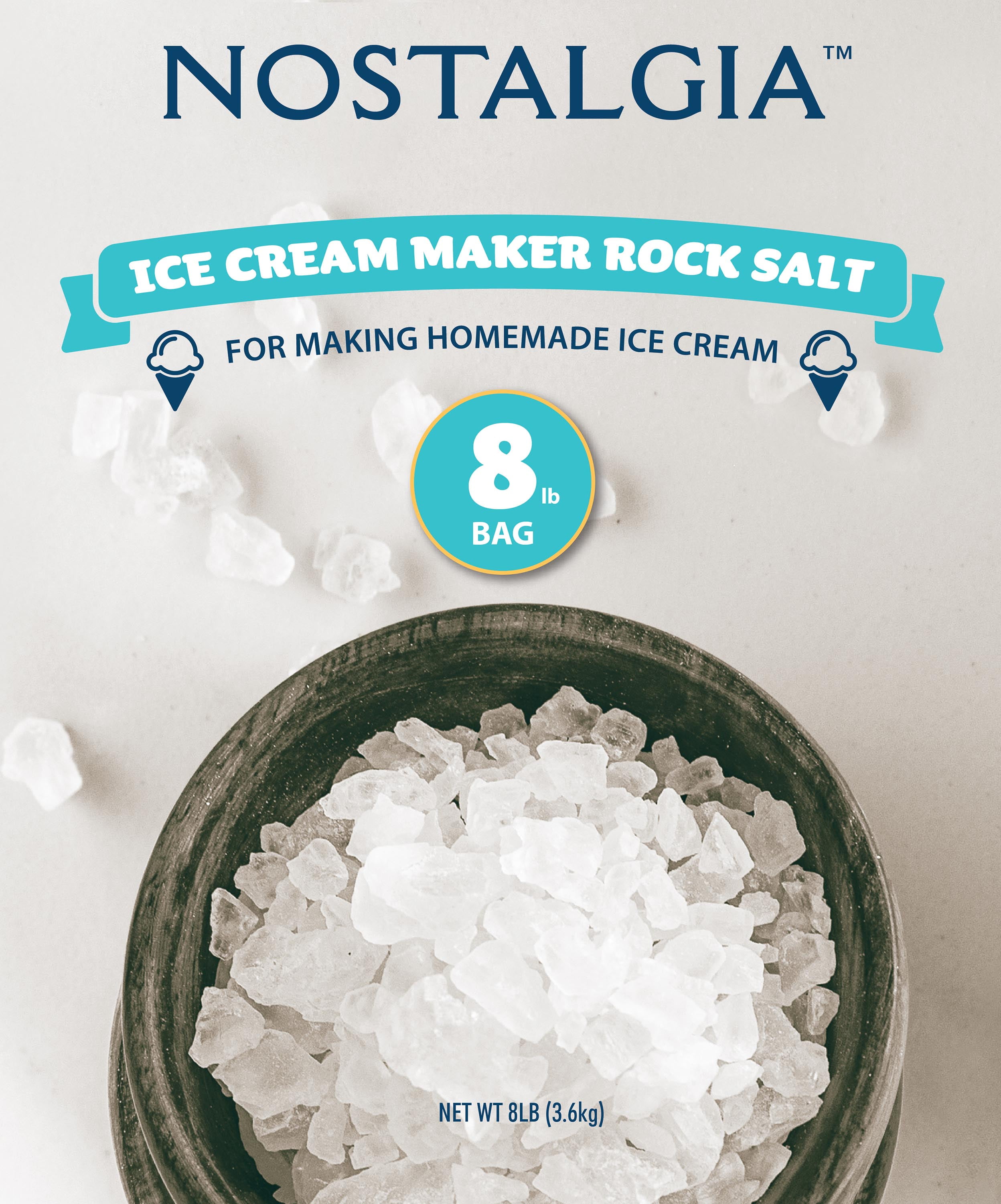 Ice Cream Salt, All-Natural Rock Salt for Ice Cream Maker, Universally  Compatible with All Ice Cream Makers that Use Rock Salt, Food-Grade, 30 oz  Bag