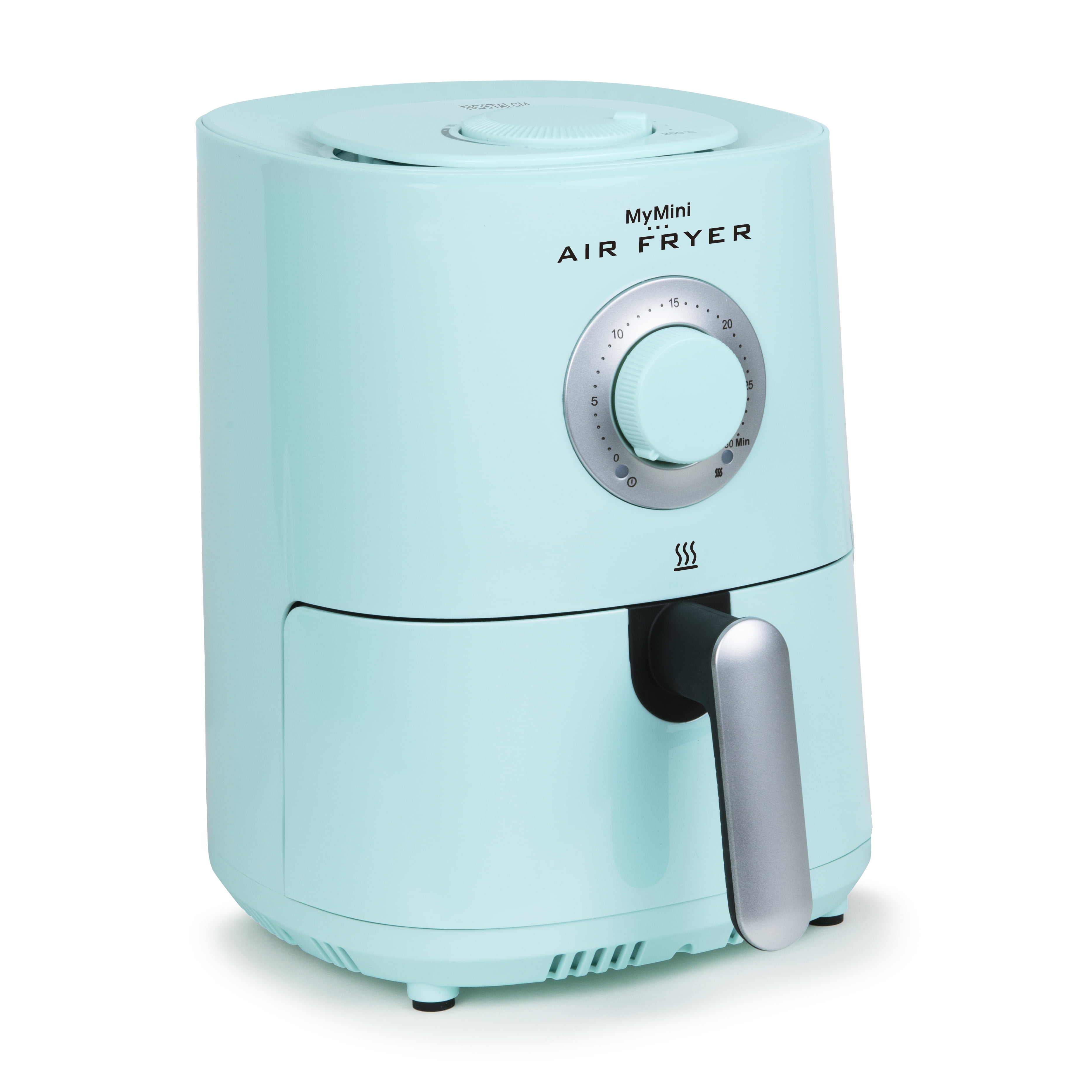 Nostalgia MyMini Retro Air Fryer, 1 Quart Mini Air Fryer with Automatic Shut Off, 1500W, Aqua