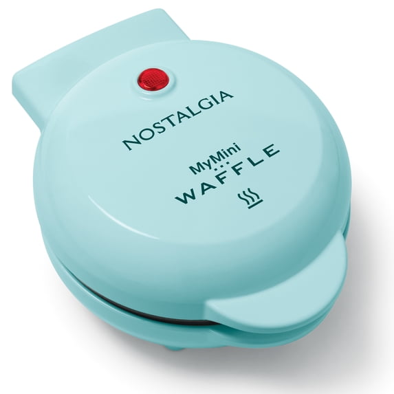 Nostalgia MWF5AQ MyMini Personal Electric Waffle Maker, Aqua