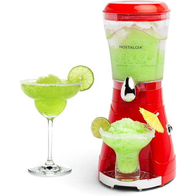 Nostalgia Margarita Machine 64-Oz Slushie Machine & Drink Blender for Smoothies, Red