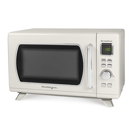 Nostalgia Mid-Century Retro 0.9 Cu. Ft. Microwave, Cream