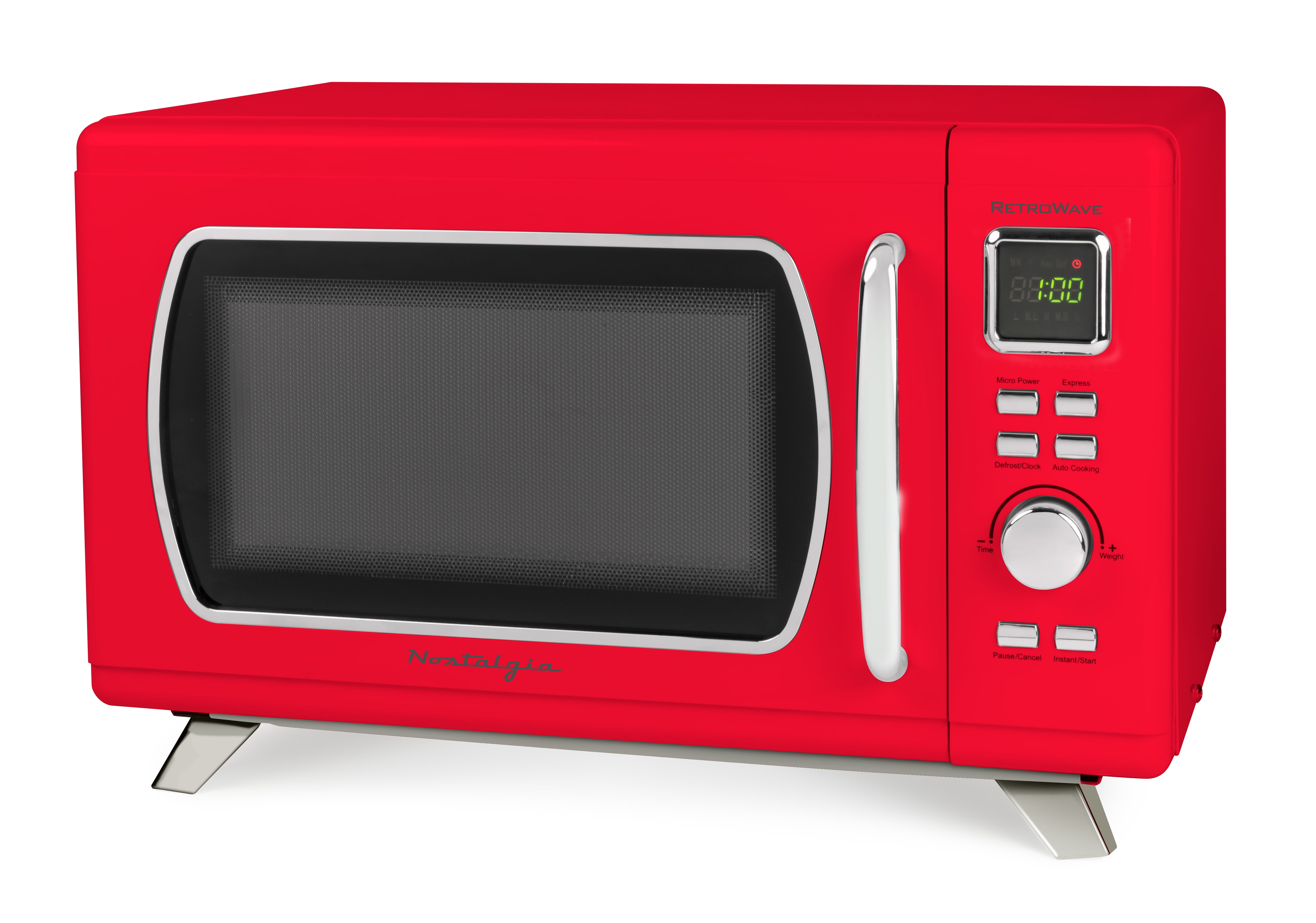 Free Shipping! Nostalgia Mid-Century Retro Countertop Microwave Oven