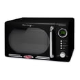 thumbnail image 1 of Nostalgia 0.7 cu ft Retro Microwave Oven, 700W Countertop Microwave Oven with LED Display, Black, 1 of 5