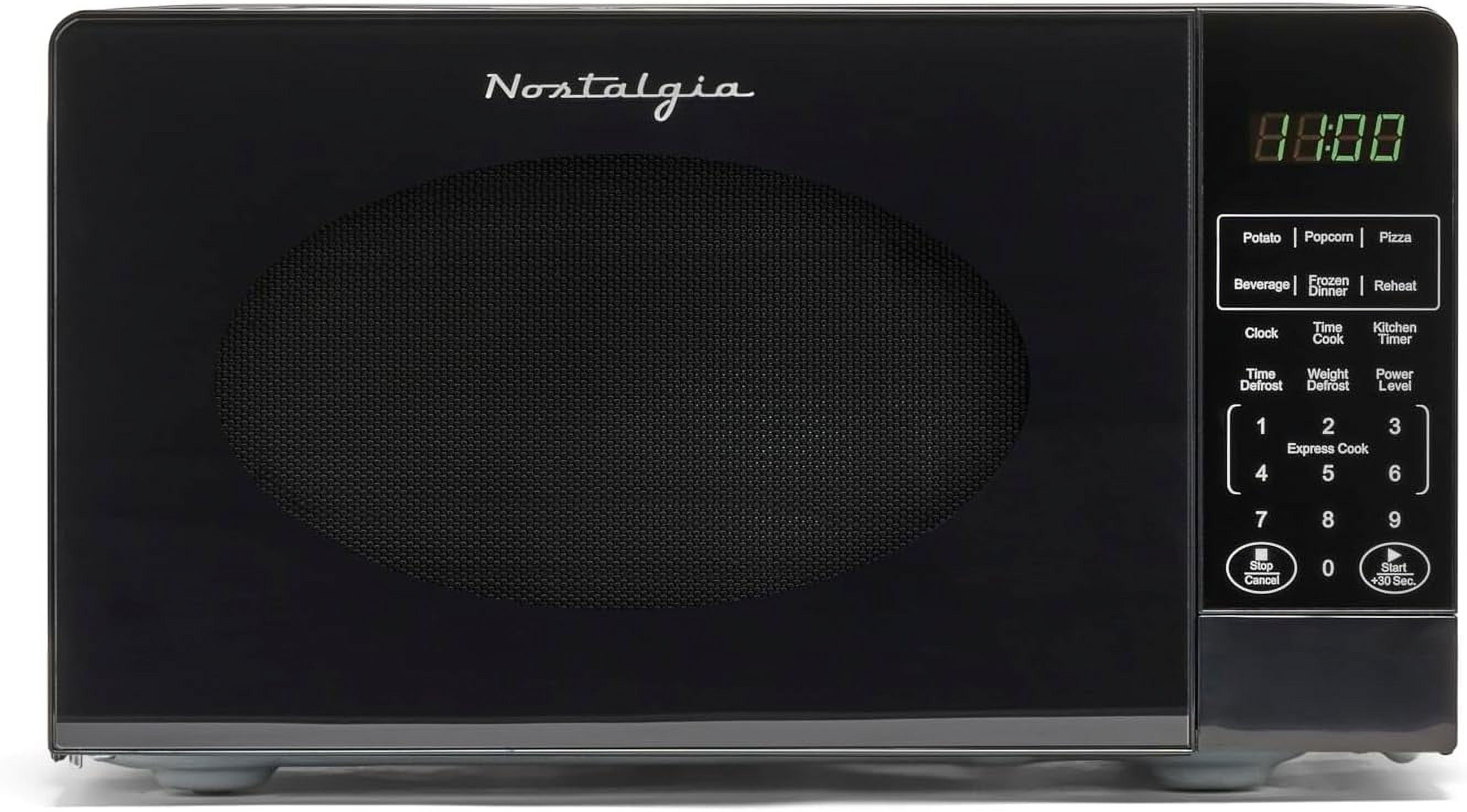 Walmart Saving of  Nostalgia Modern Retro 0.7 Cu. ft. 700-Watt Microwave Oven, Black