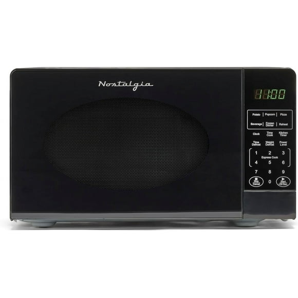 Nostalgia Modern Retro 0.7 Cu. ft. 700-Watt Microwave Oven, Black