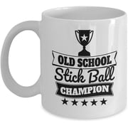 Nostalgia Mugs - Old School Stick Ball Champ - Fun Games and Hobbies from the Past - Premium Ceramic Coffee Cup - 15oz Ceramic Coffee Cup - Appreciation Birthday Stocking Stuffer