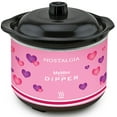 Nostalgia My Mini Chocolate Dipping Pot, Electric Skillet, Pink Polka