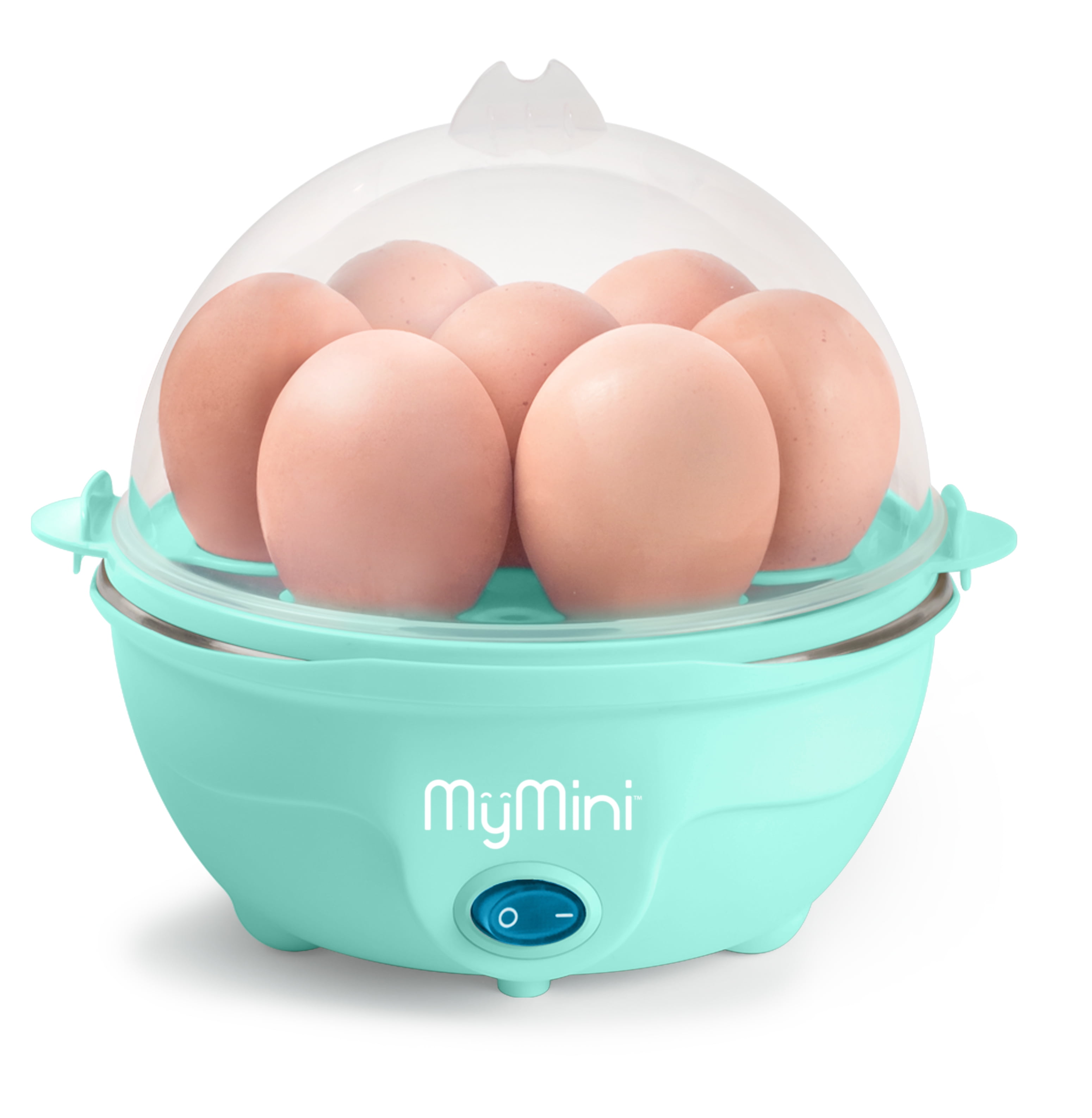 Walmart Deals of MyMini Premium 7-Egg Cooker, Teal - Easy Hard Boil and Steamer Feature