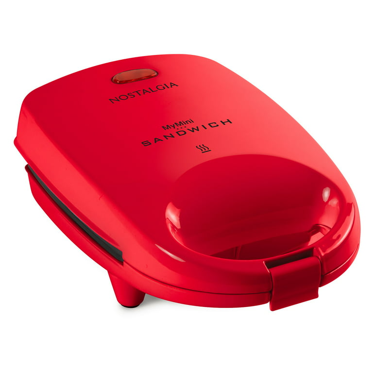 Nostalgia My Mini Personal Electric Sandwich Maker Red Brand Grilled  Cheese, NEW