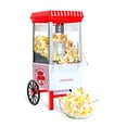 thumbnail image 1 of Nostalgia Hot Air Popcorn Maker, 12-Cup Countertop Popcorn Machine Cart with Measuring Cup, Red/White, 1 of 7