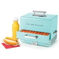 thumbnail image 1 of Nostalgia NHDS206AQ 600 Watt Hot Dog Steamer, Aqua, 1 of 8