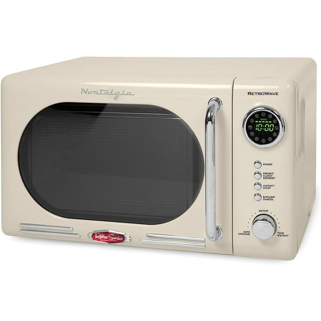 Nostalgia NRMO7IVY6A Retro 0.7 Cubic Foot 700Watt Countertop Microwave