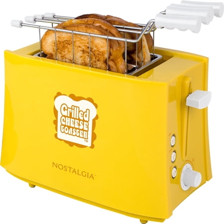Nostalgia Grilled Cheese Sandwich Toaster with Easy-Clean Toaster Baskets and Adjustable Toasting Dial