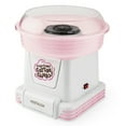 thumbnail image 1 of Nostalgia PCM805 Retro Hard and Sugar Free Candy Countertop Cotton Candy Maker, Includes 2 Reusable Cones And Sugar Scoop – White/Pink, 1 of 5