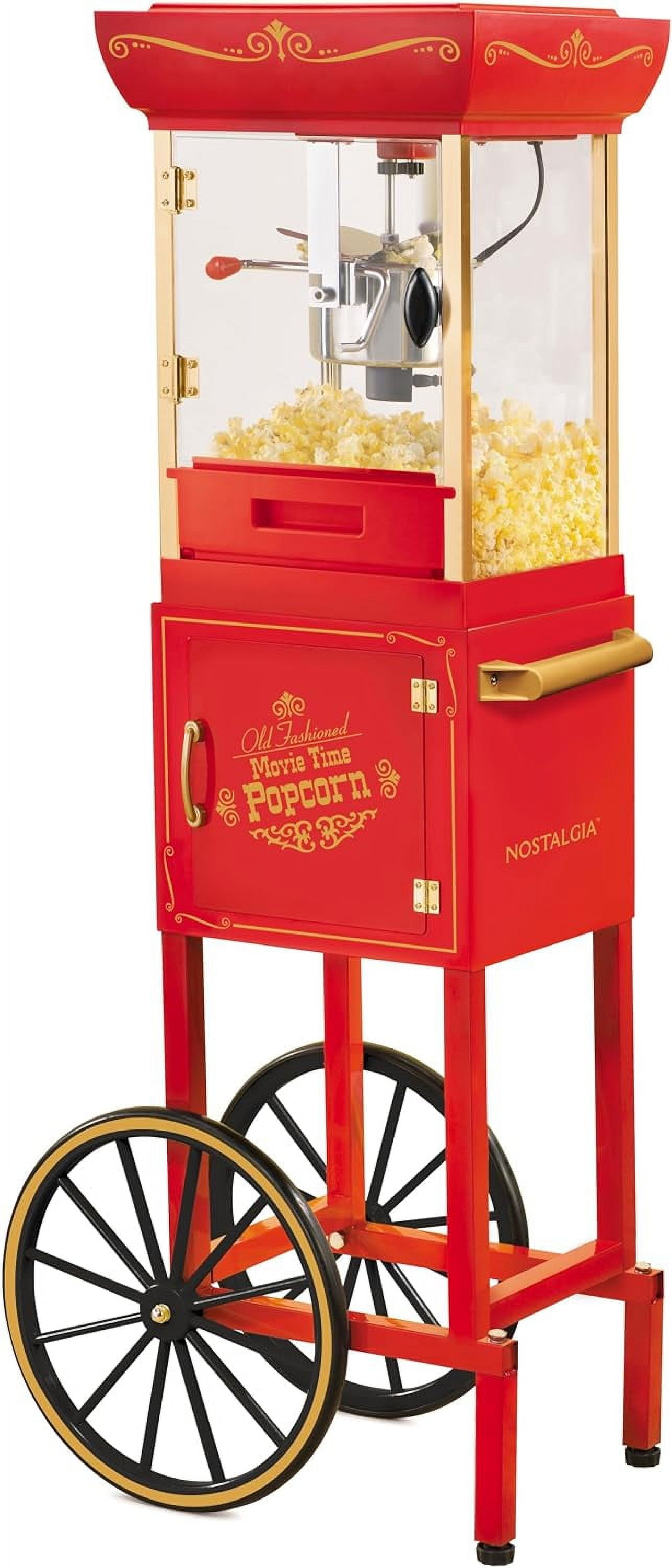 Nostalgia Popcorn Maker Machine Professional Cart With 2.5 Oz Kettle