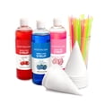 thumbnail image 1 of Nostalgia Snow Cone Syrup Party Kit, 3 x 16 oz Flavored Syrup Set with Cones and Spoon Straws, 1 of 6