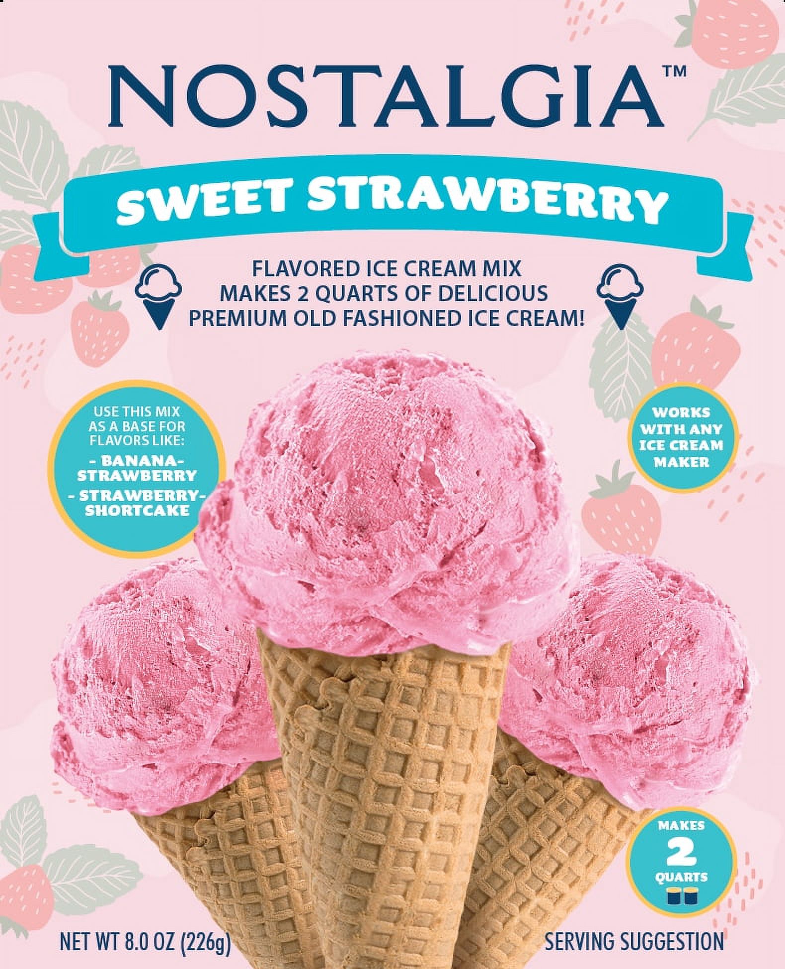 Nostalgia Strawberry Ice Cream Mix