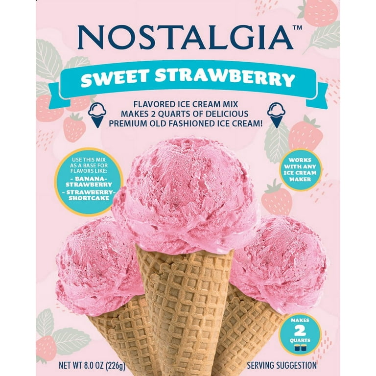 Nostalgia Strawberry Ice Cream Mix