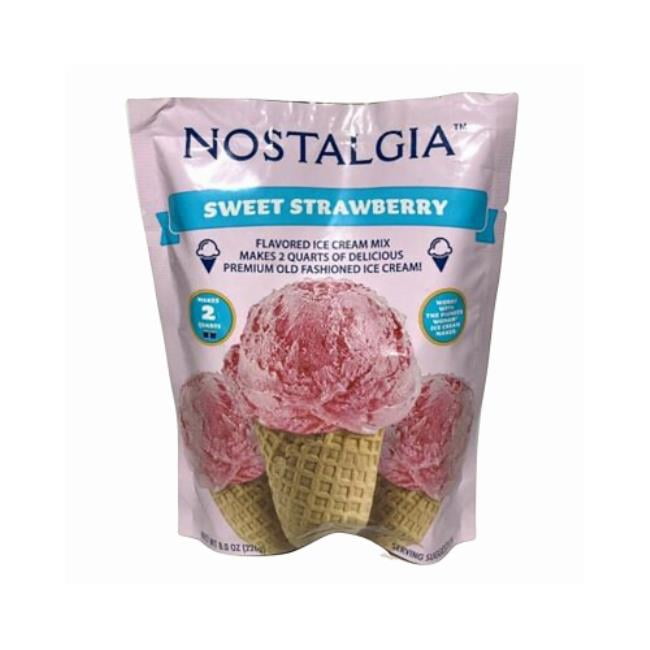 Nostalgia Premium Strawberry Ice Cream Mix