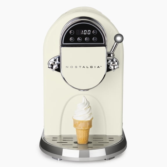 Nostalgia Professional 1.25 Qt Soft Serve Ice Cream Machine, Cream