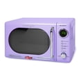 thumbnail image 1 of Nostalgia 0.7 cu ft Retro Microwave Oven, 700W Countertop Microwave Oven with Digital Clock, Lavender, 1 of 7