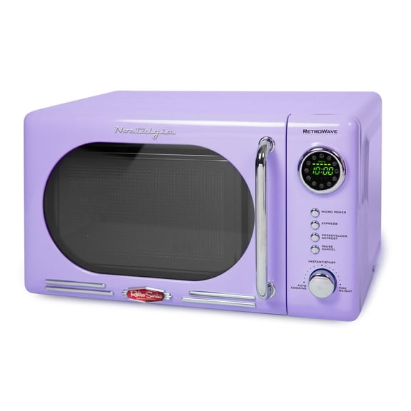 Nostalgia Retro 0.7 Cu. ft. 700-Watt Countertop Microwave Oven, Lavender