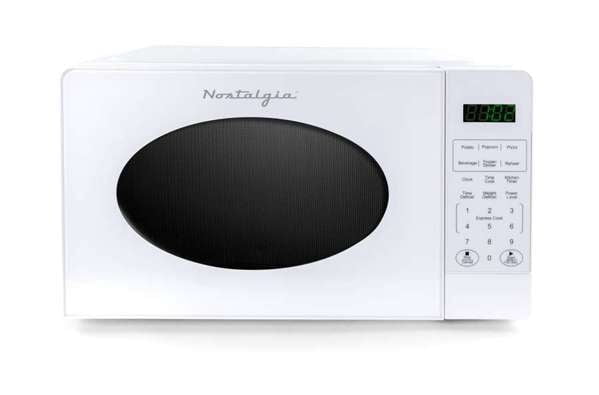 Nostalgia 0.7 cu ft Countertop Microwave Ovens in White