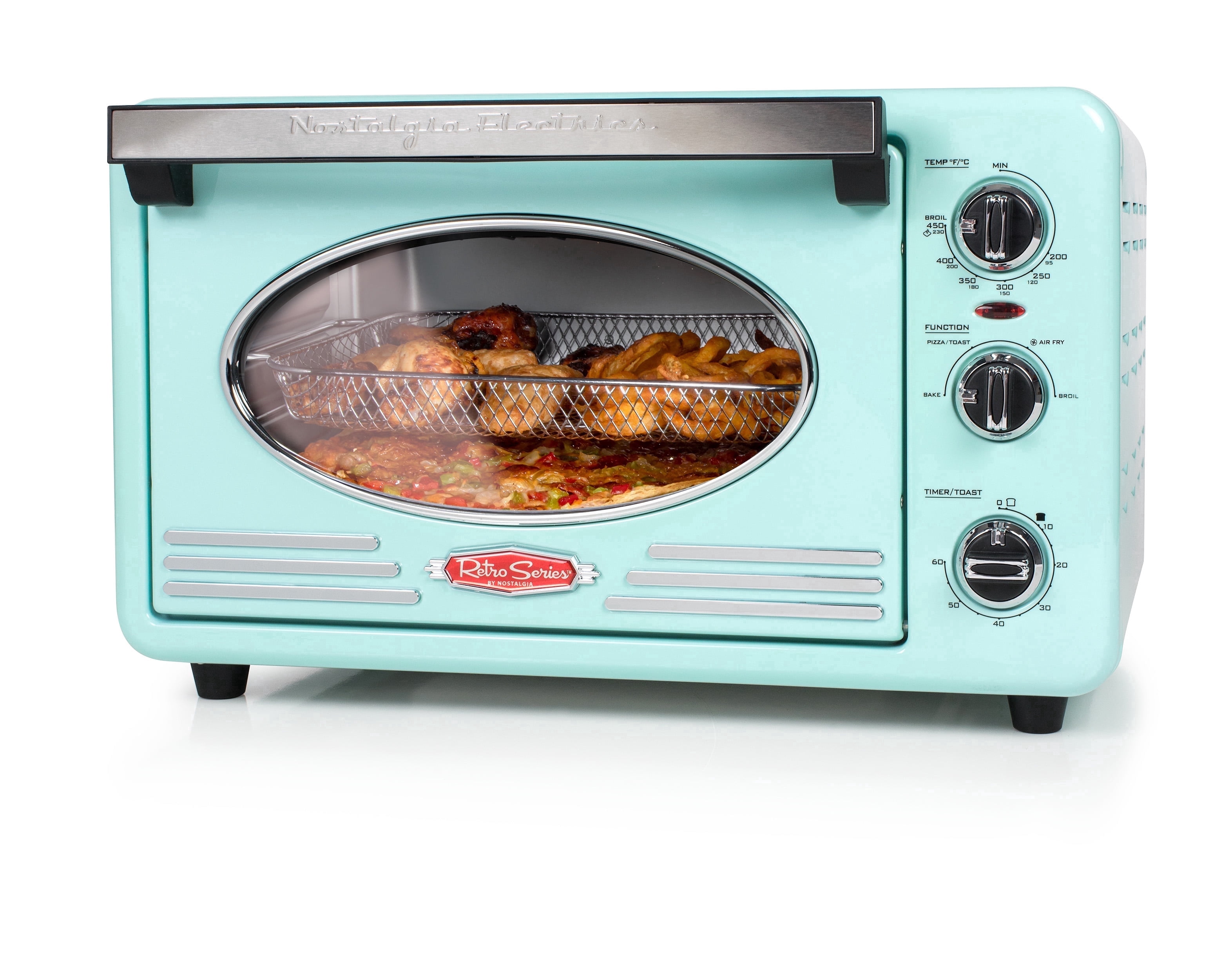 Nostalgia Retro Air Fry Toaster Oven, 12-Slice Countertop Oven