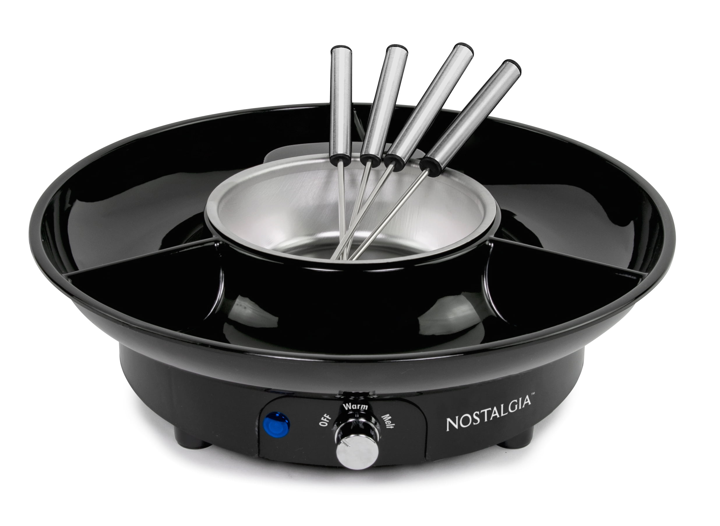Nostalgia Retro Chocolate Fondue Pot Set Adjustable Electric Fondue Pot