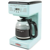 Nostalgia Retro Coffee Maker 12-Cup Programmable Vintage Coffee Machine, Aqua