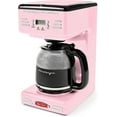 Nostalgia Retro Style 12-Cup Programmable Coffee Maker, Pink, Vintage ...