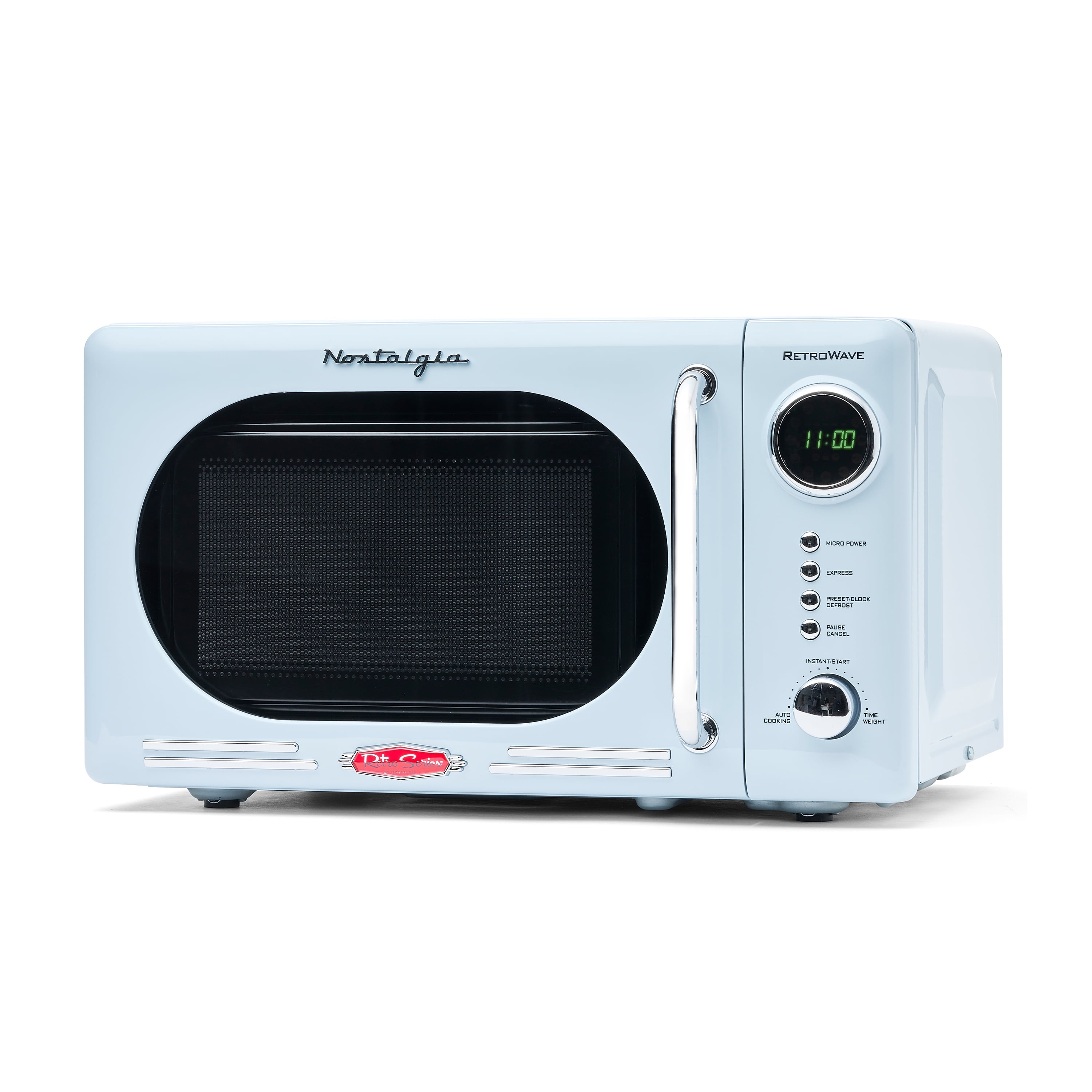 Nostalgia Retro Small Style 0.7 Cu. Ft. Compact Microwave Oven, 700-Watts, LED Display, Child Lock, White - Walmart.com Nostalgia Retro Small Style 0.7 Cu. Ft. Compact Microwave Oven, 700-Watts, LED Display, Child Lock, White - Walmart.com