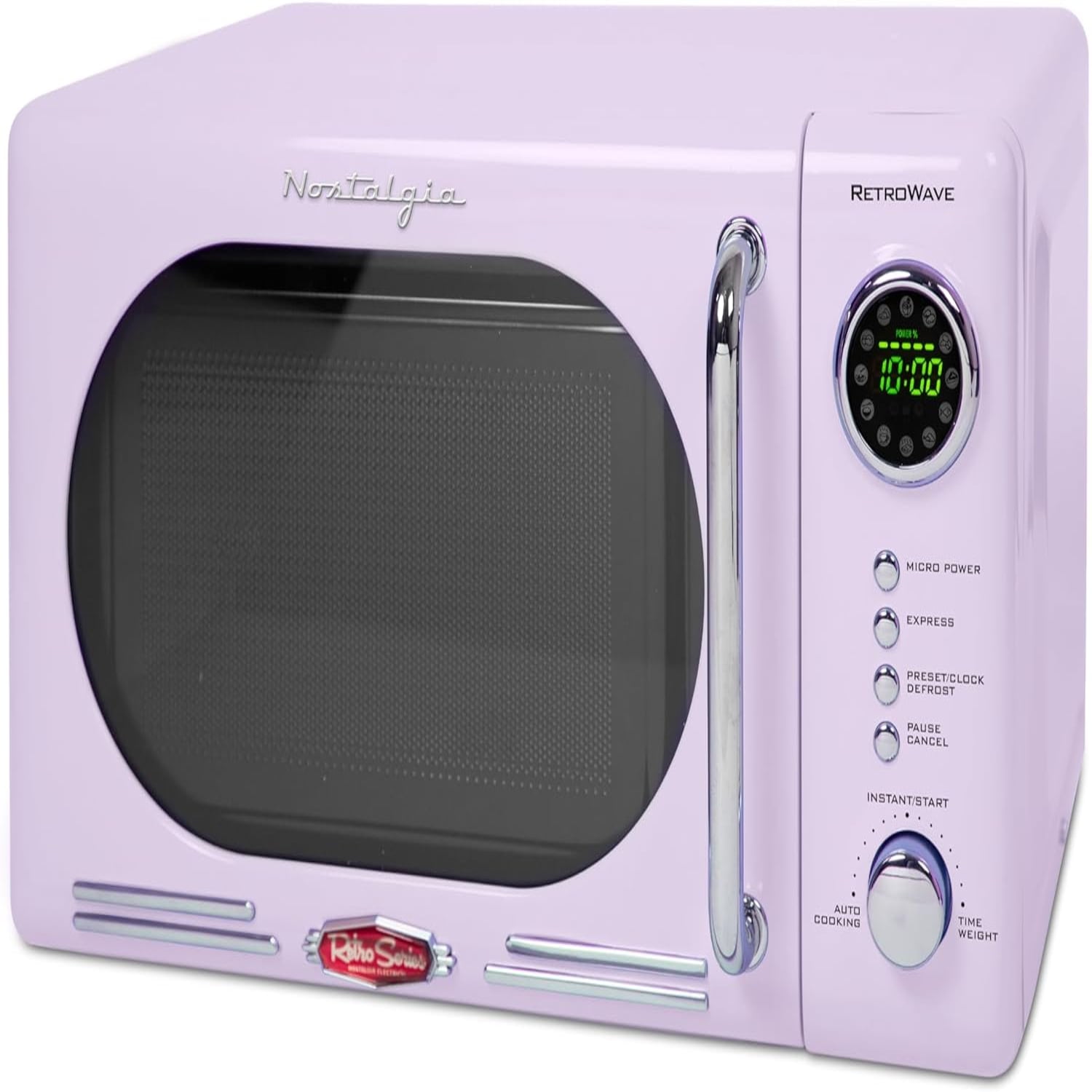 Nostalgia Retro Compact Countertop Microwave Oven 0.7 Cu. Ft. 700