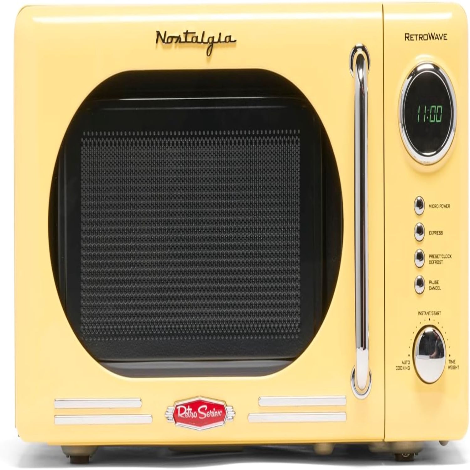Nostalgia Retro Compact Countertop Microwave Oven 0.7 Cu. Ft. 700