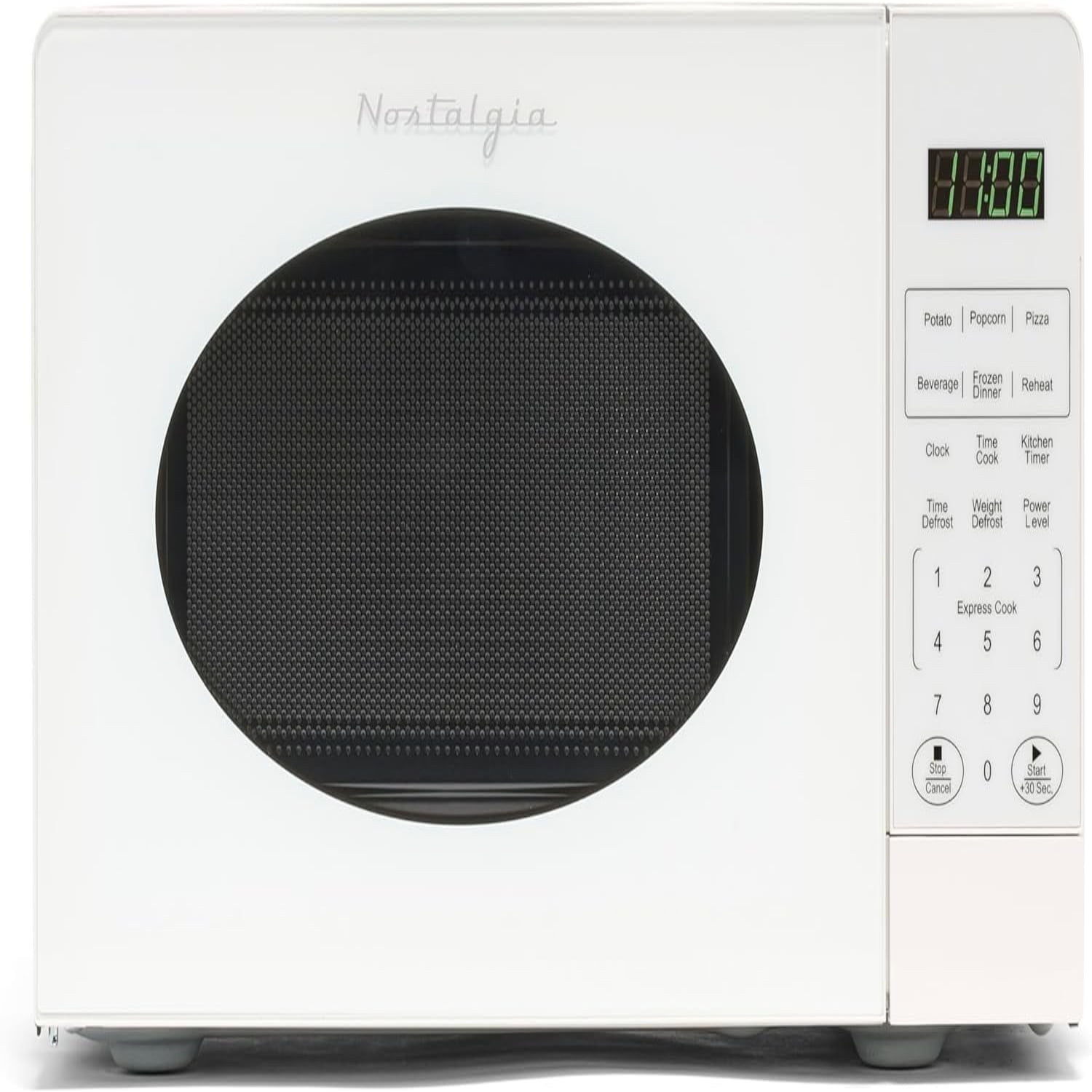 Nostalgia Retro Compact Countertop Microwave Oven 0.7 Cu. Ft. 700