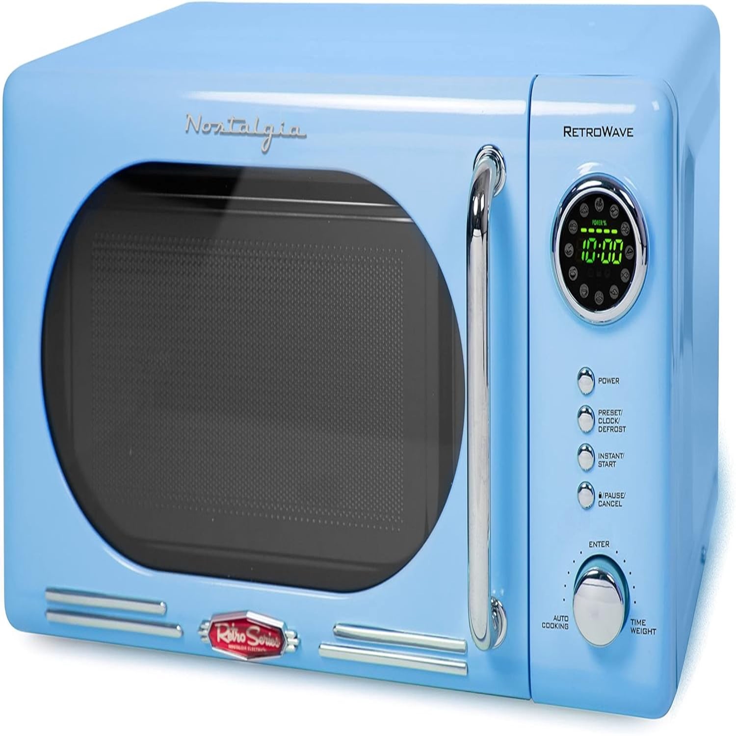 Nostalgia Retro Compact Countertop Microwave Oven 0.7 Cu. Ft. 700